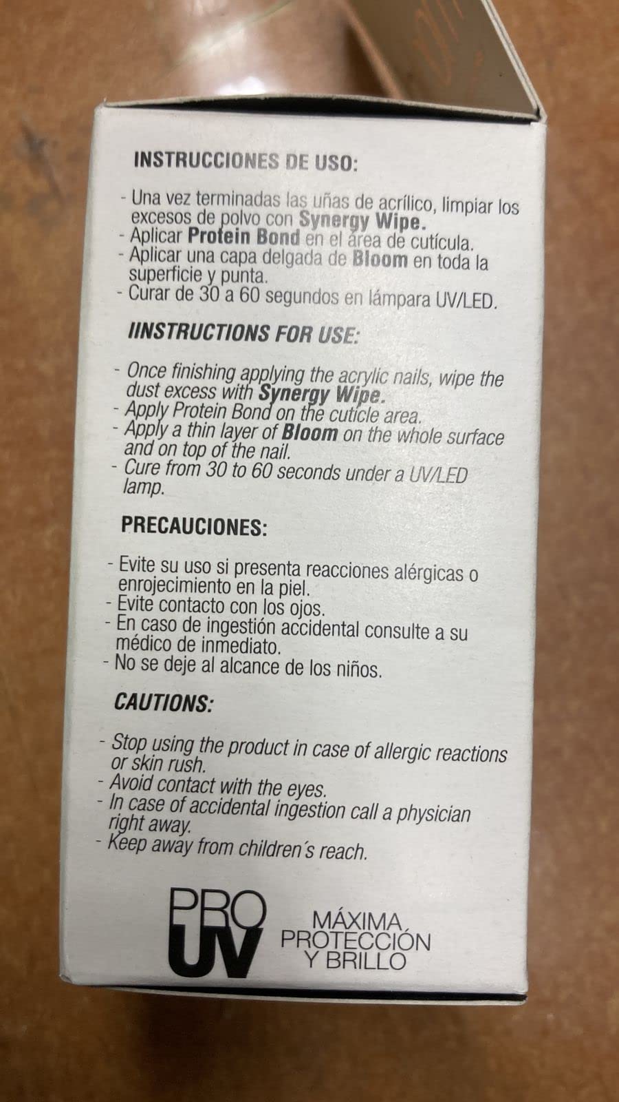 Organic Nails Bloom Gel 15 milliliter bottle displaying Spanish and English product text