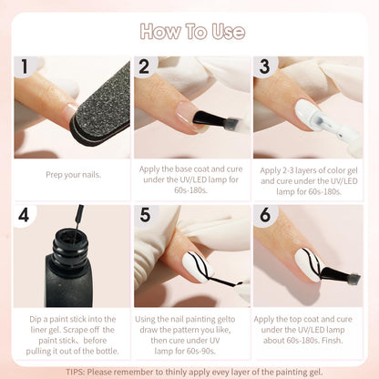 Packaging details of Rosalind gel liner nail polish set