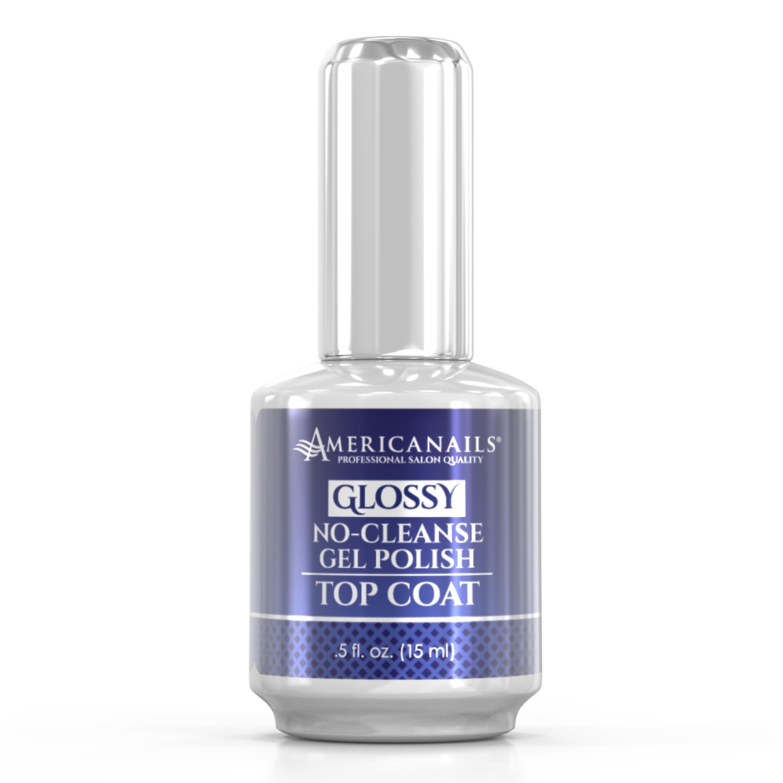Americanails no wipe high shine nail gel bottle angled view on white background