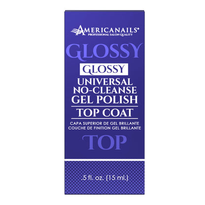 Americanails gel polish fast drying sealer fluid half ounce bottle label design
