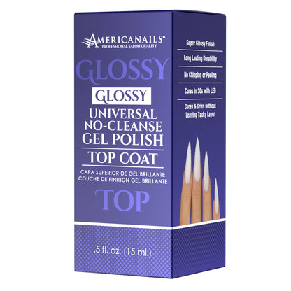 Americanails long lasting universal top coat bottle illustrating salon grade quality