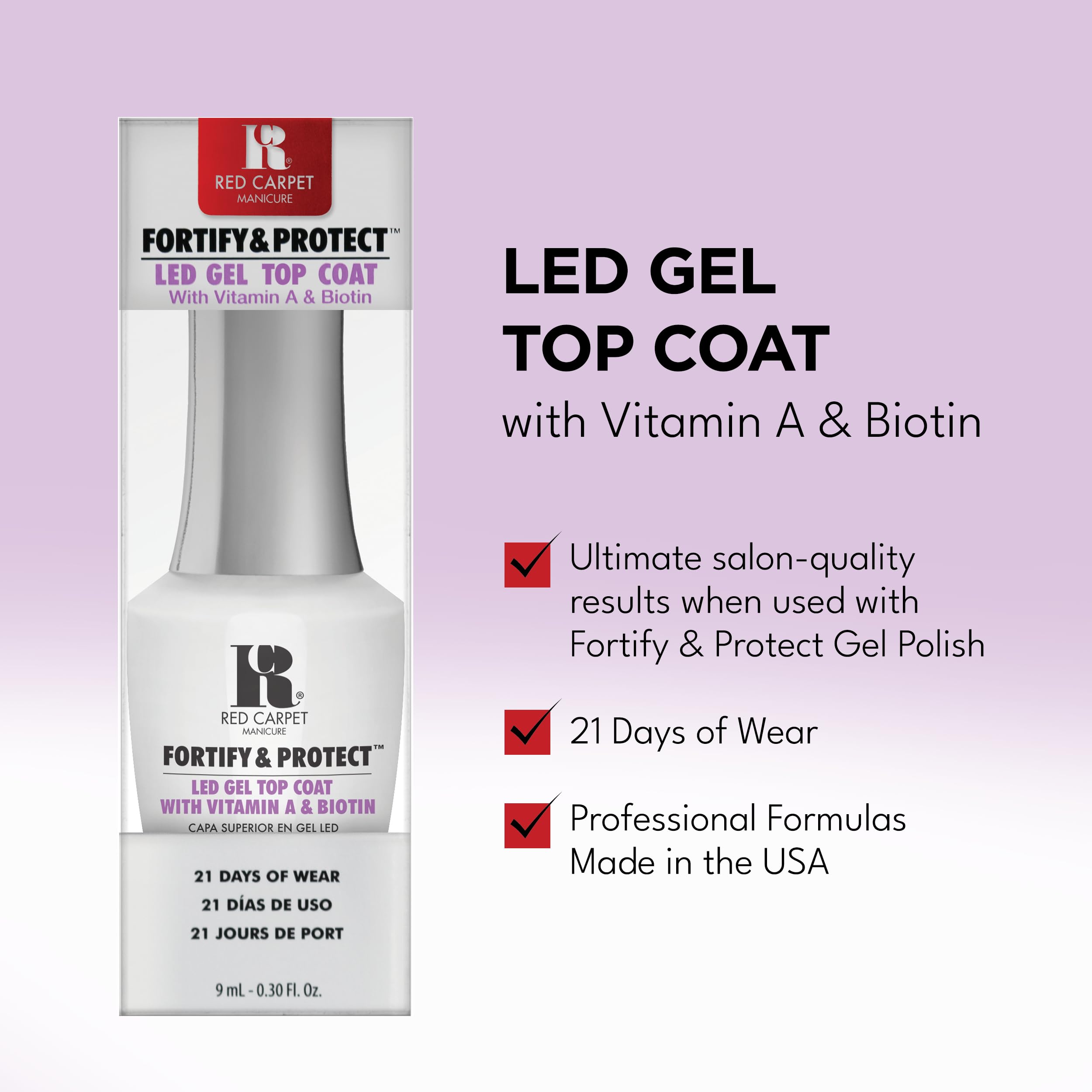 High shine professional gel nail top coat bottle on a clean background