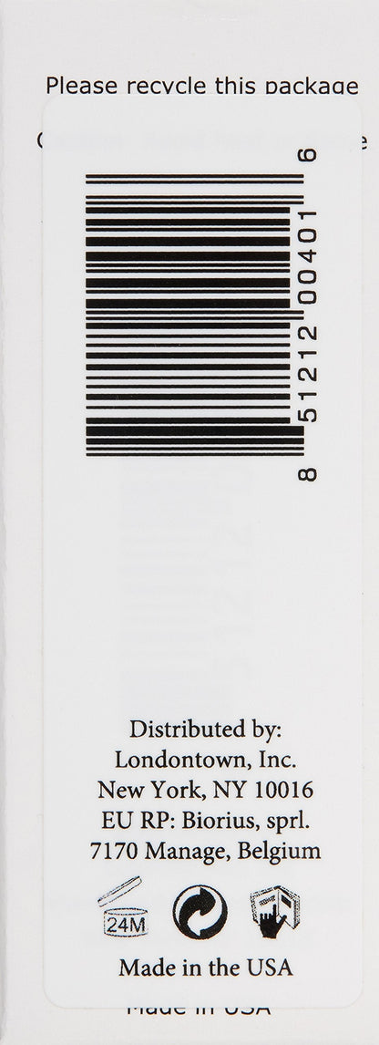 Authentic USA imported Londontown clear top coat packaging details