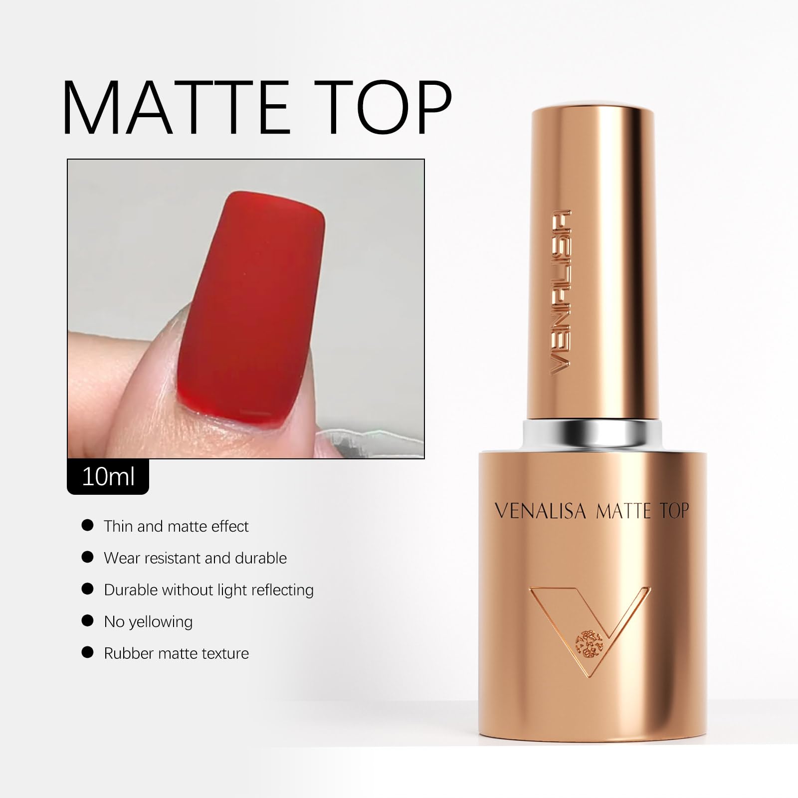 Velvety matte finish effect demonstrated on a painted gel nail sample