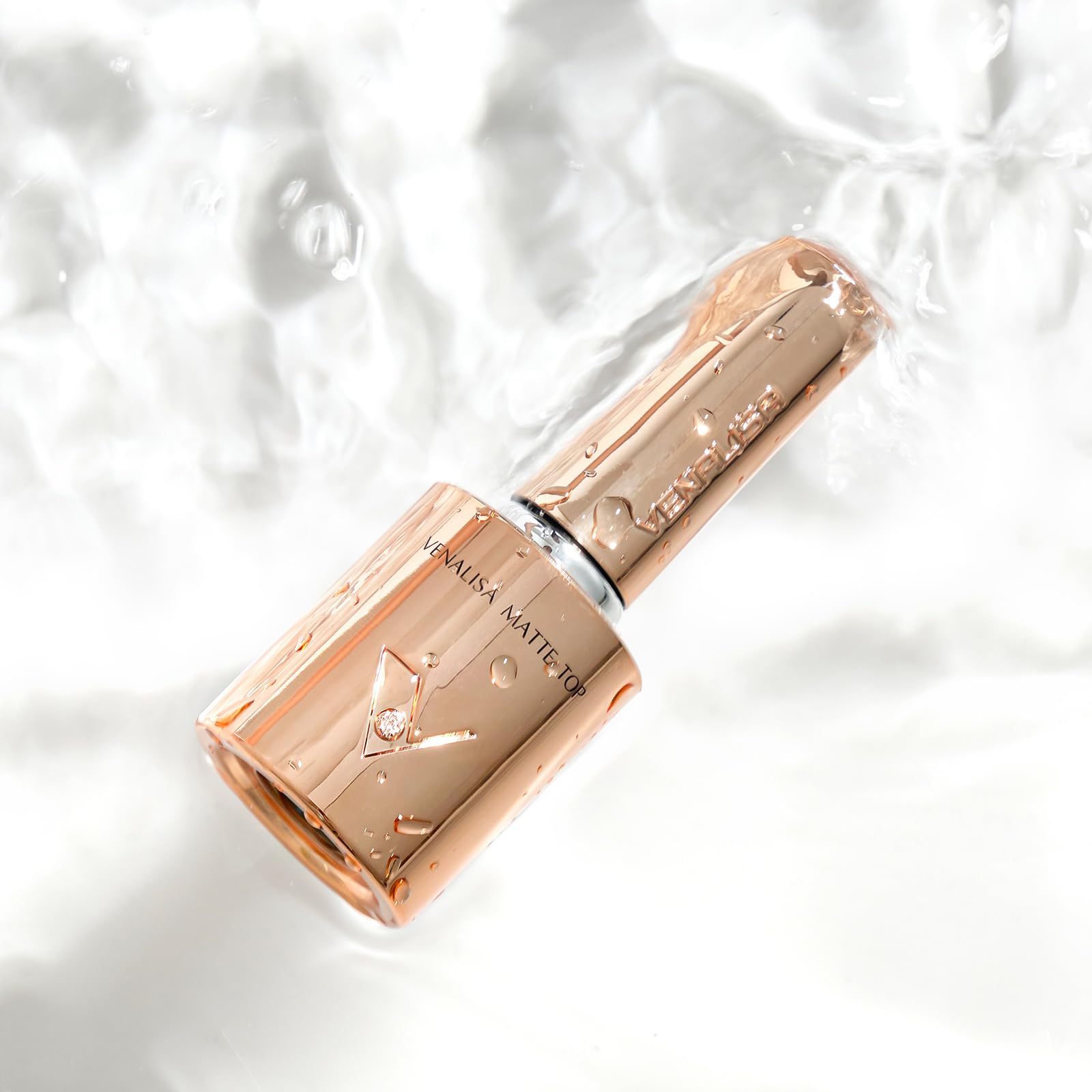 Premium matte gel polish bottle showcasing the unique bottom color display design