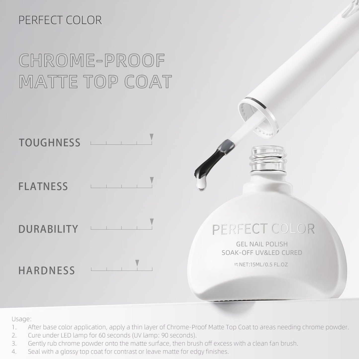 Precision application brush applying the clear gel polish over a base color coat.