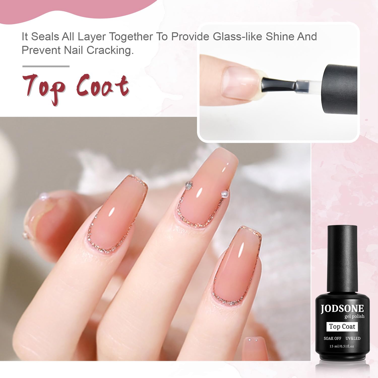 Jodsone base coat and top coat set packaging