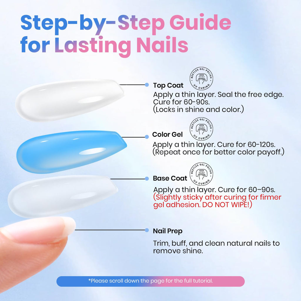 Beetles gel polish 15ml bottles ready for manicure