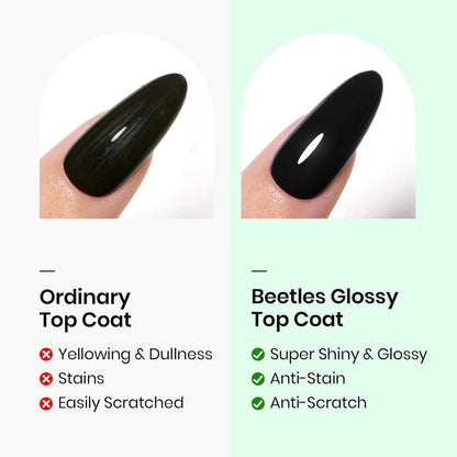 Beetles no wipe glossy top coat bottle