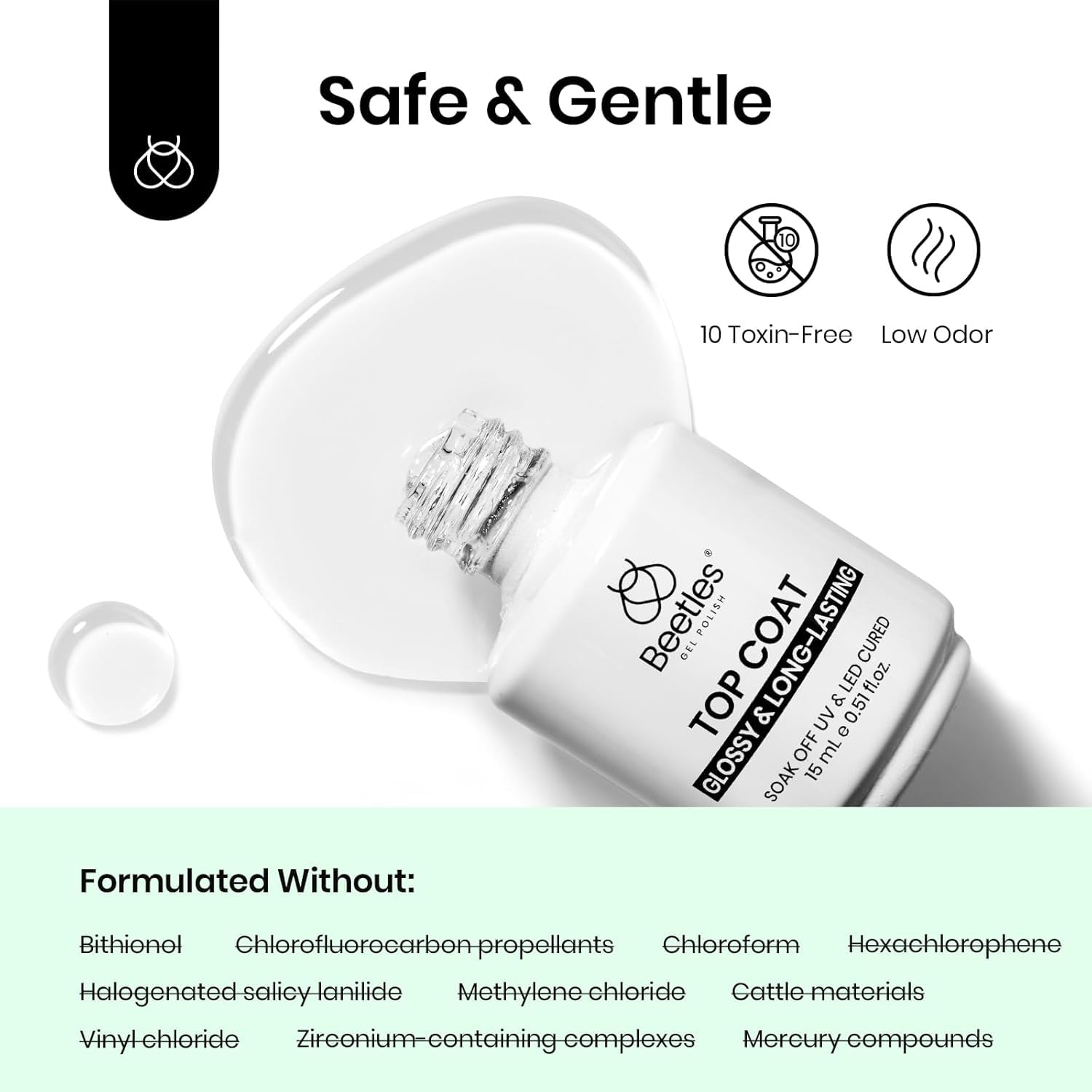 Beetles foundation base gel bottle for manicure