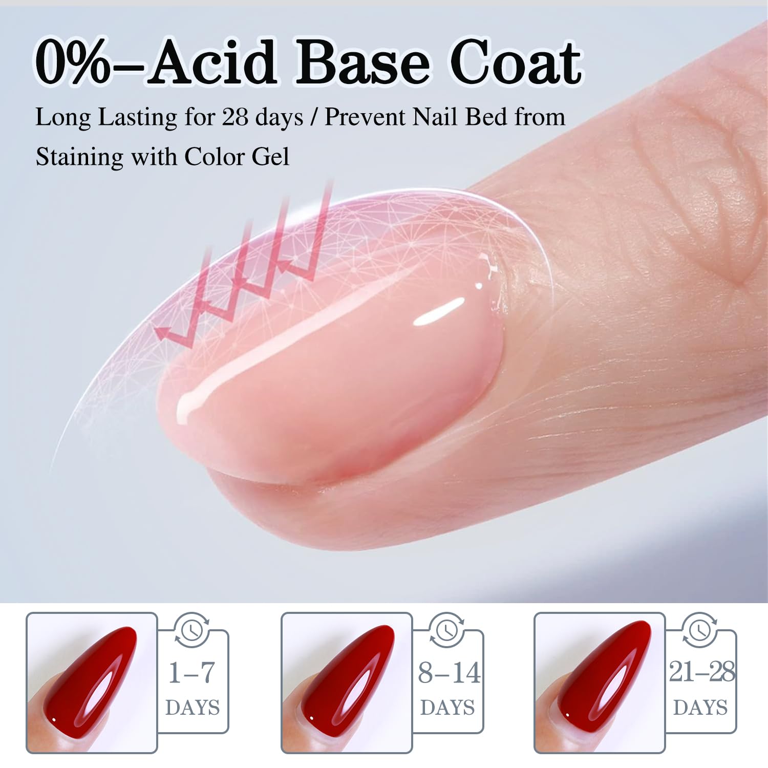 Top down view of Double Rhythm nail base and top coat set