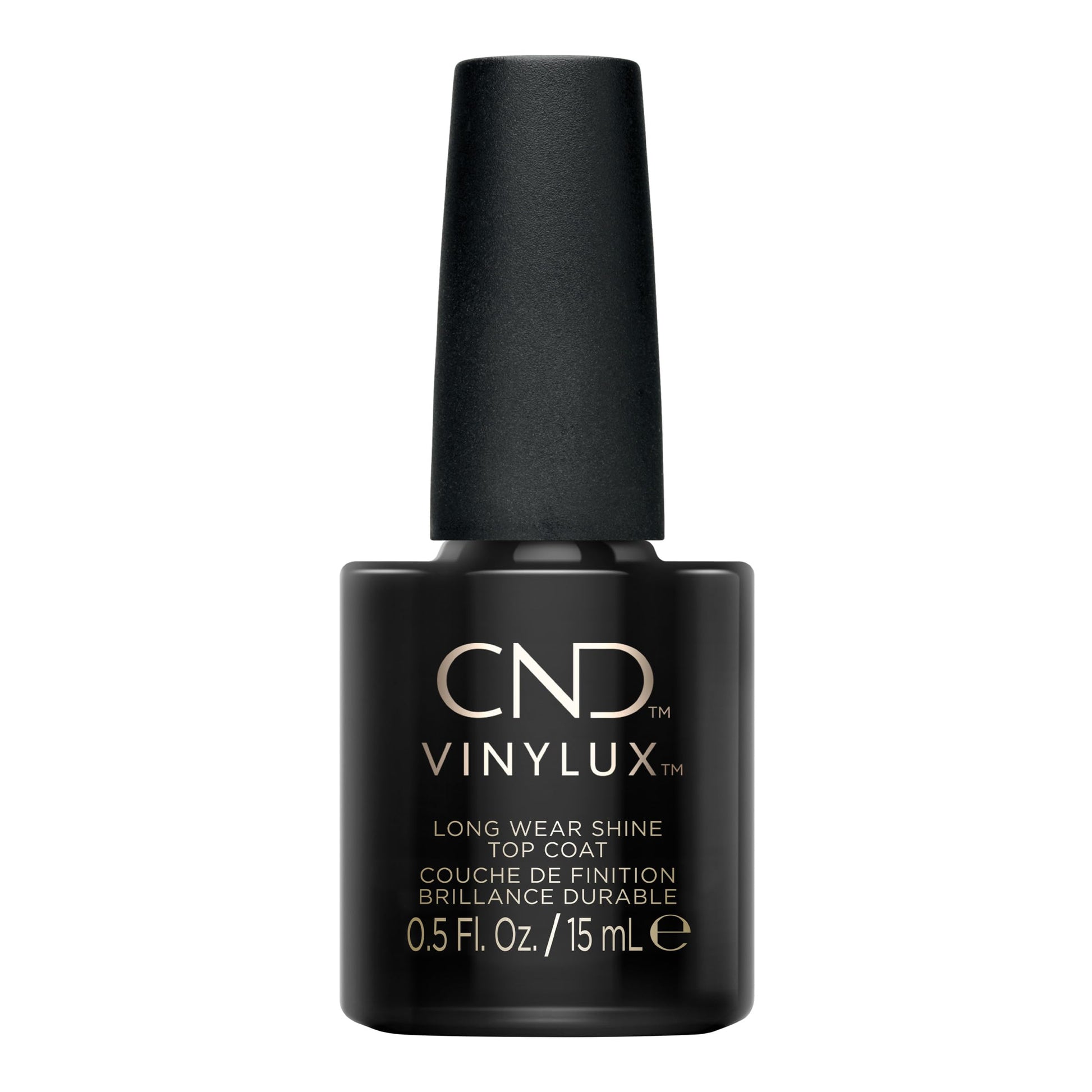 Cnd Vinylux top coat 0.5 fluid ounce bottle packaging
