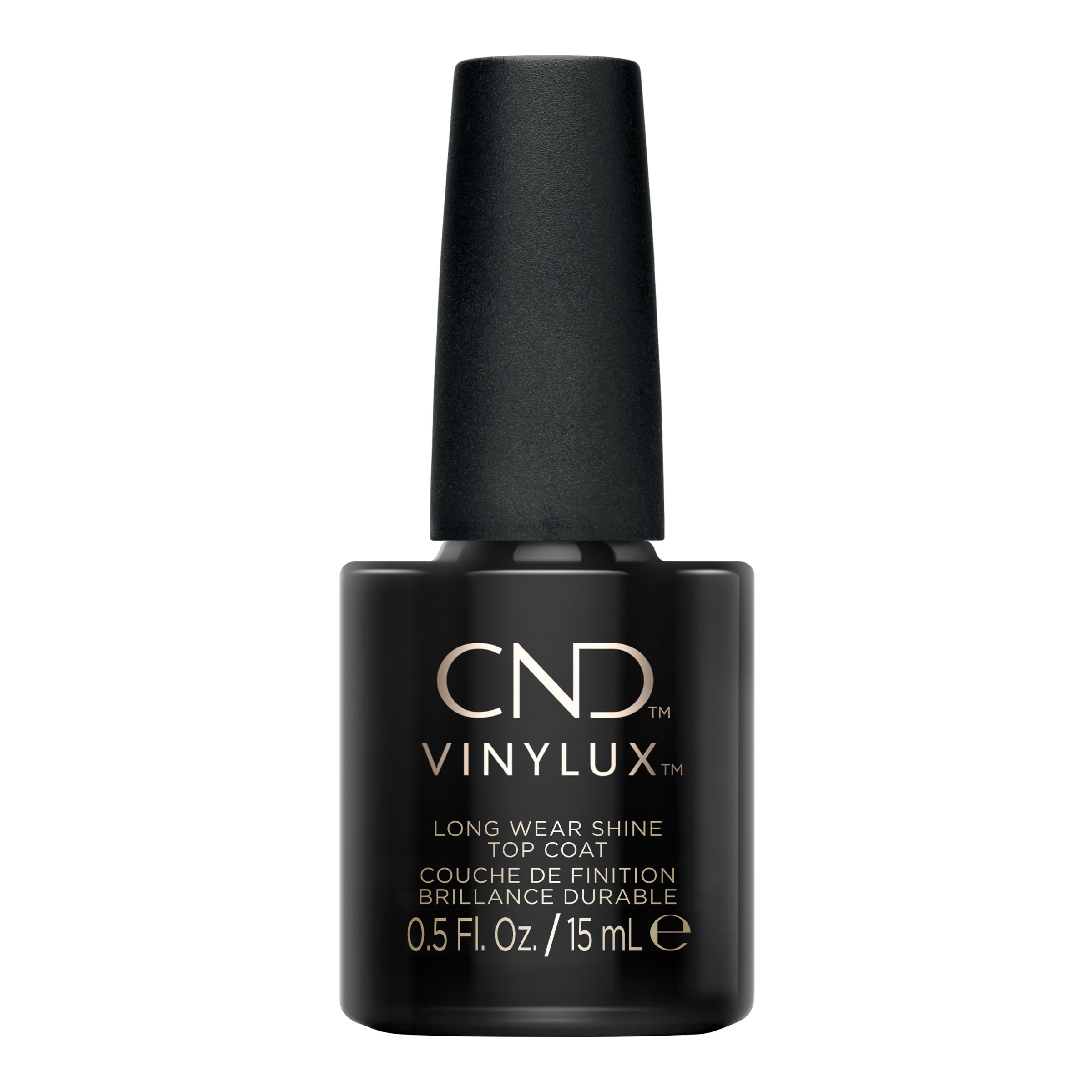 Cnd Vinylux top coat 0.5 fluid ounce bottle packaging