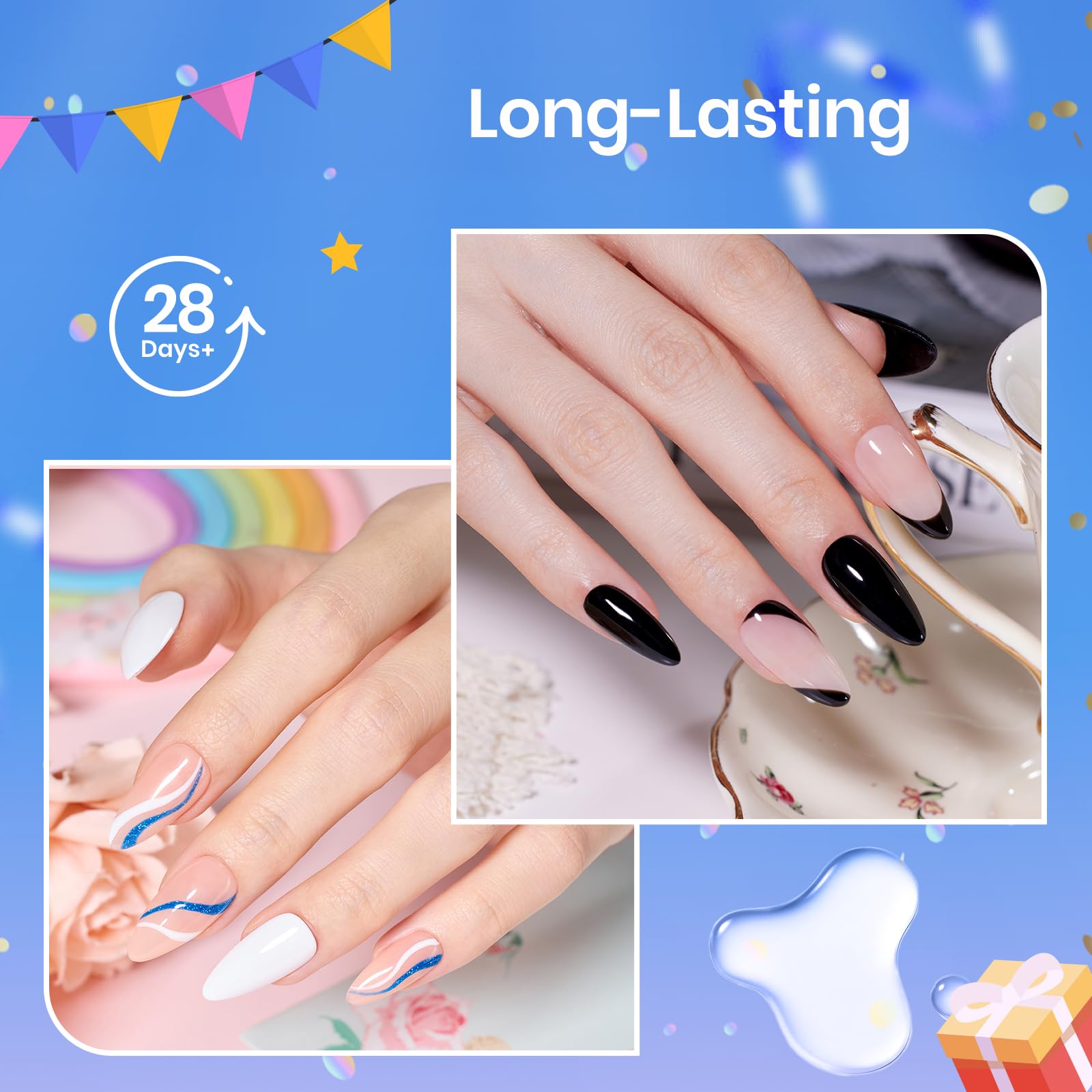 Close up of Beetles Gel Polish 2 piece set packaging