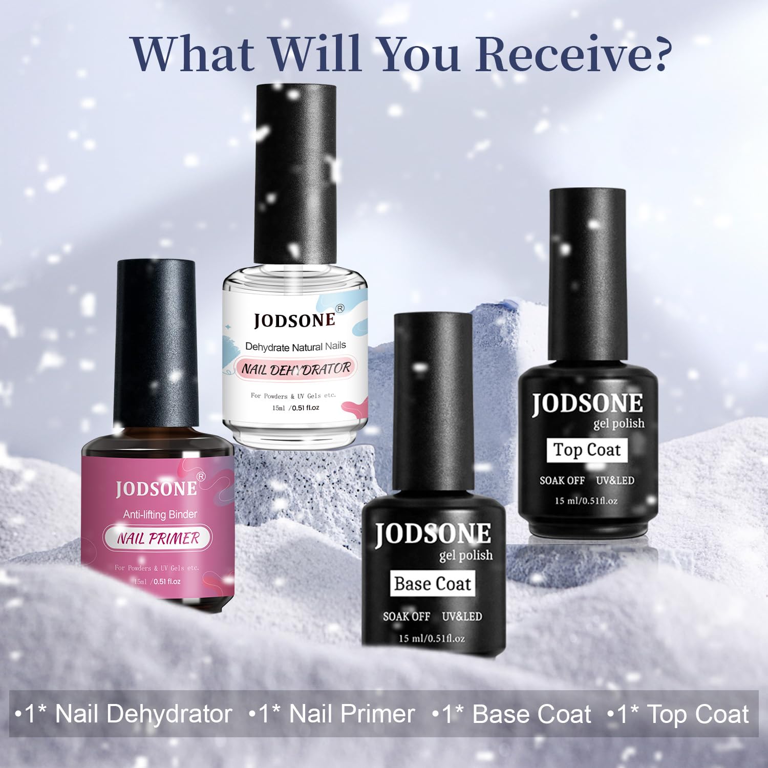 Jodsone professional nail dehydrator and primer 15 milliliter bottles
