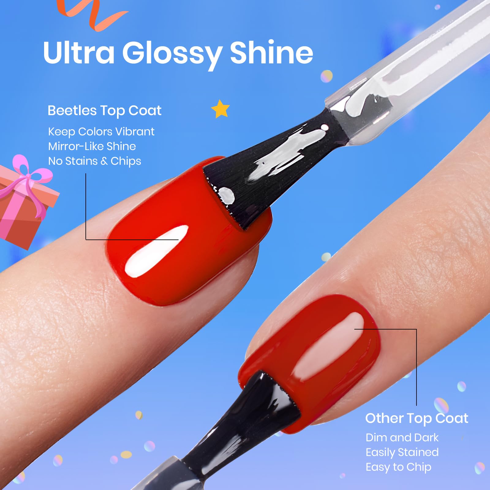 Beetles gel base coat bottle detail for nail preparation