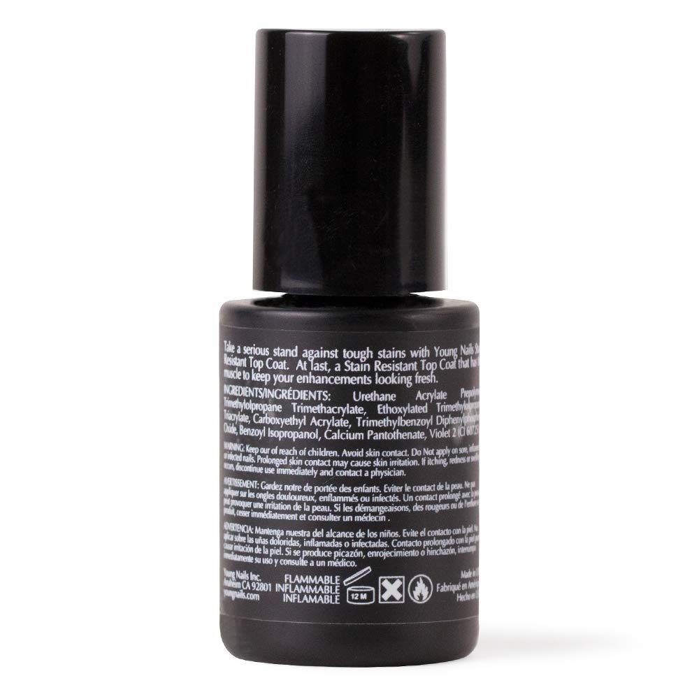 Professional grade clear gel top coat bottle close up