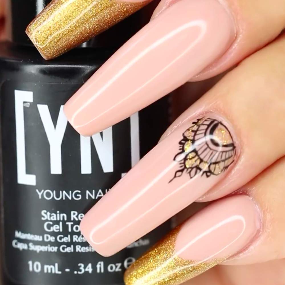 Authentic Young Nails stain resistant top coat 0.34 fluid ounce bottle