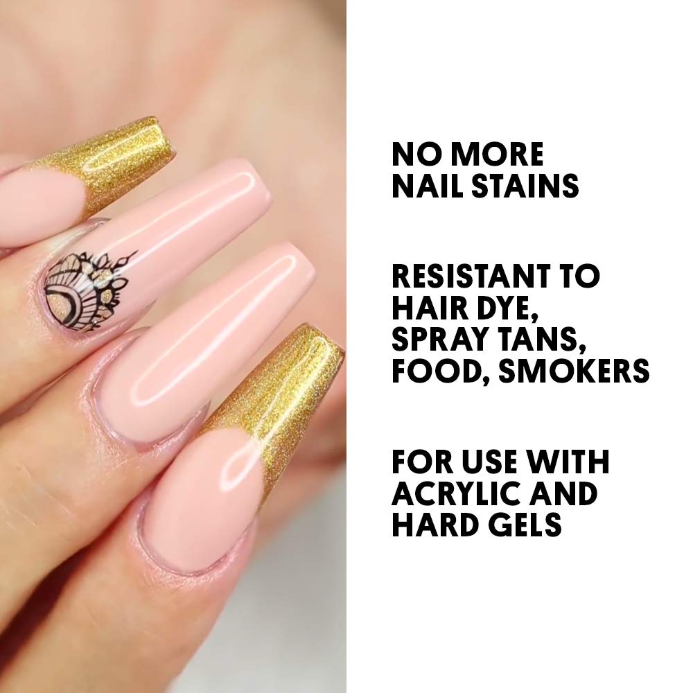 Top down view of Young Nails professional gel nail top coat