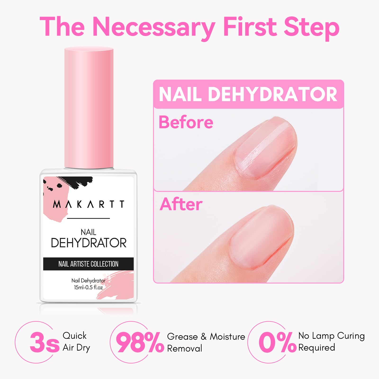 Professional Makartt nail dehydrator for gel polish prep