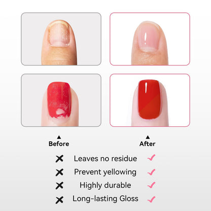 Nailshion chip resistant salon quality regular clear nail polish set