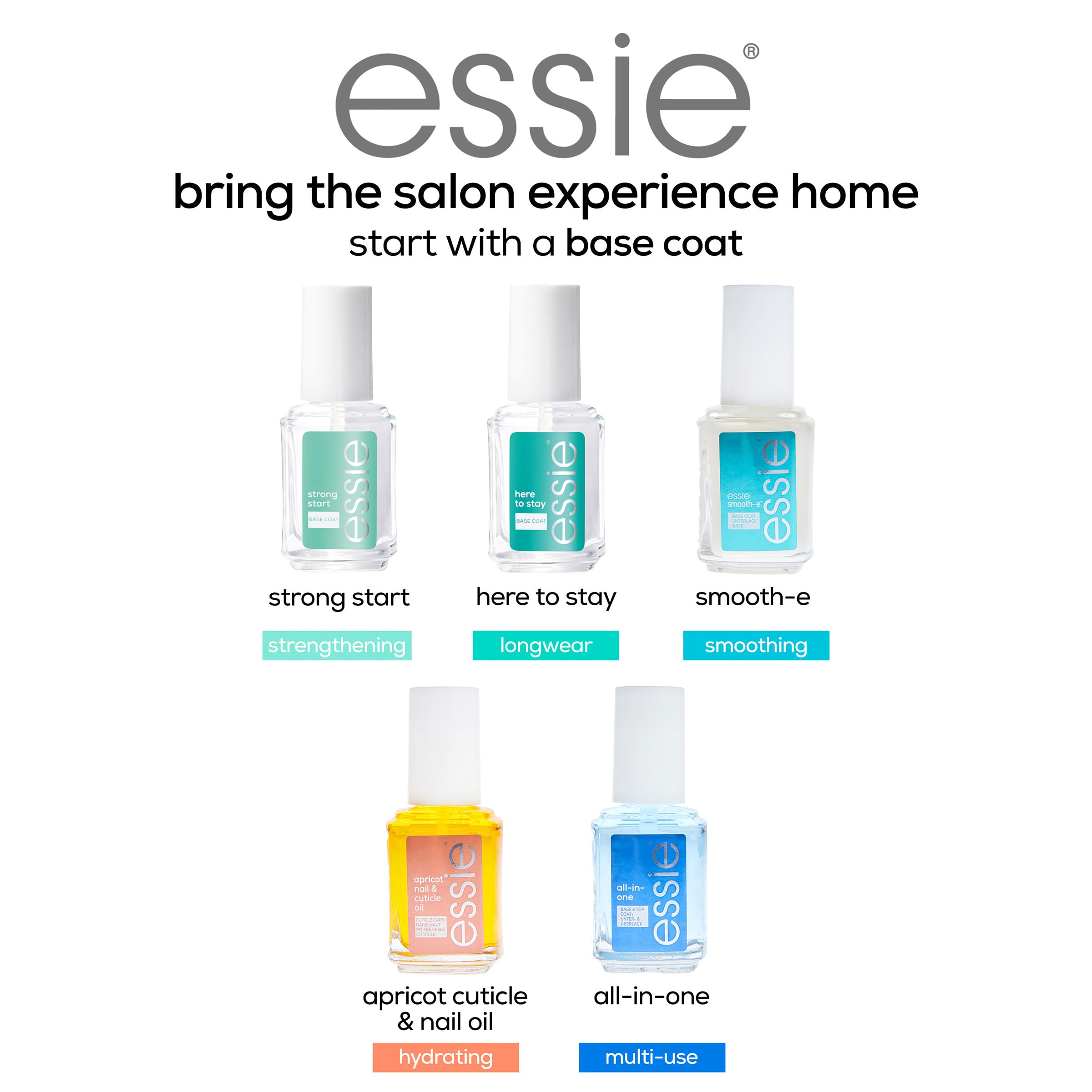 Essie base coat 13.5 ml bottle for manicure