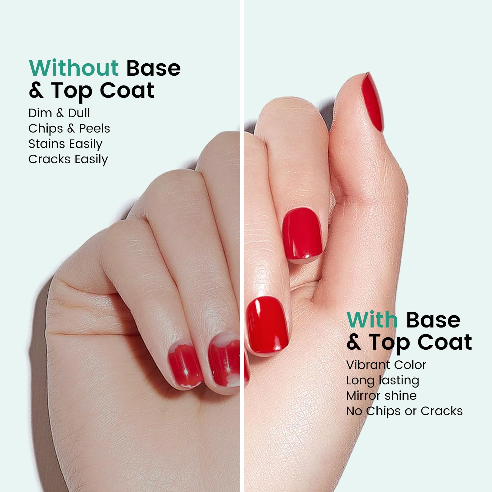 Close-up of the Rosiour brand nail extension gel bottle with the detailed nail liner brush unscrewed.
