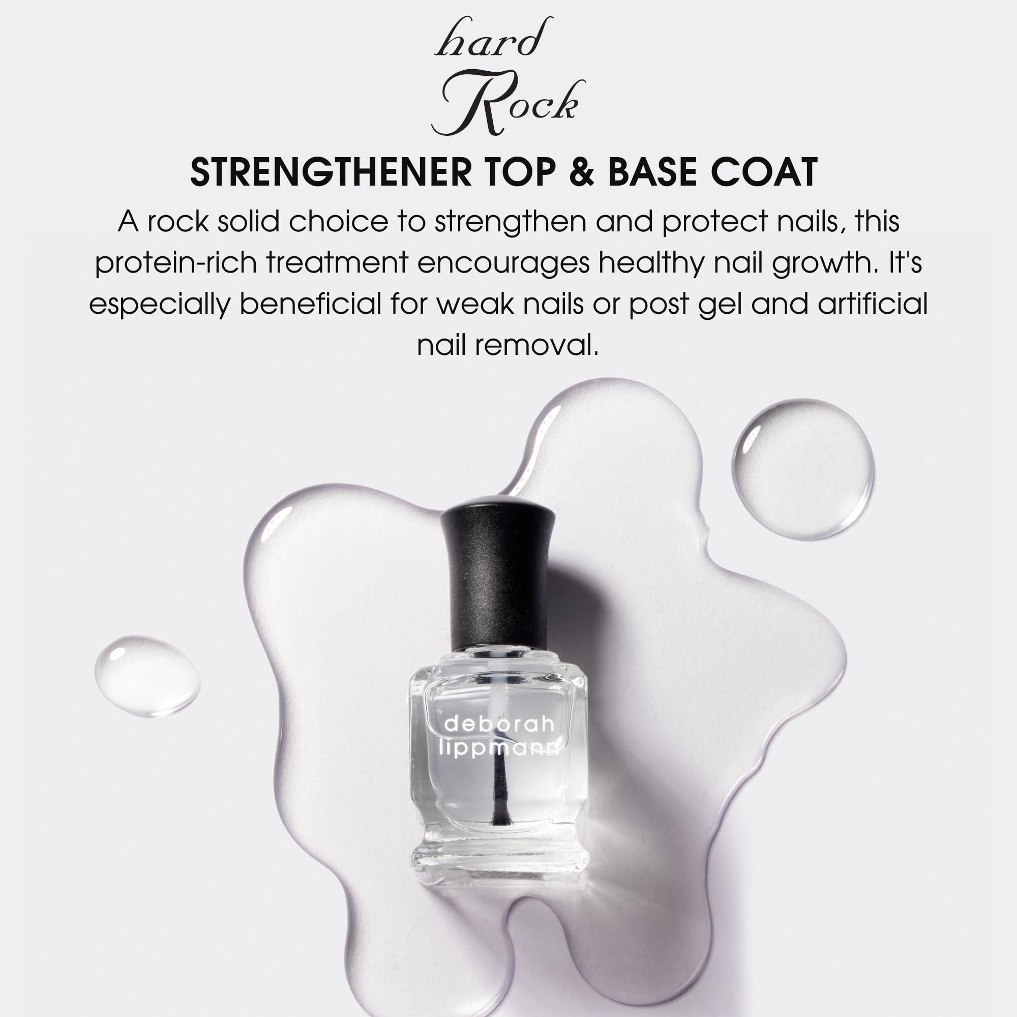 Deborah Lippmann Hard Rock nail strengthener bottle side view
