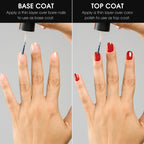Clear glossy finish of Deborah Lippmann Hard Rock base and top coat