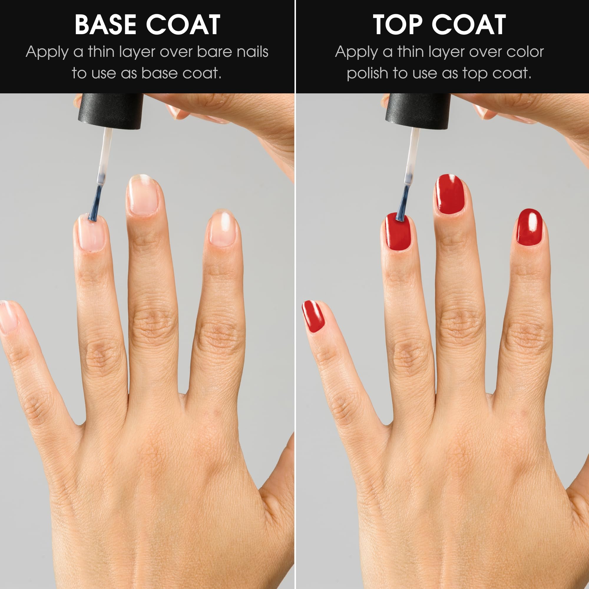 Deborah Lippmann Hard Rock base and top coat bottle on white background