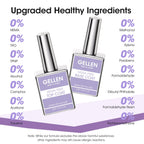 Gellen Hema free nail kit bottles displayed with application brush