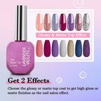 Lavender Violets velvet matte top coat bottle showcase