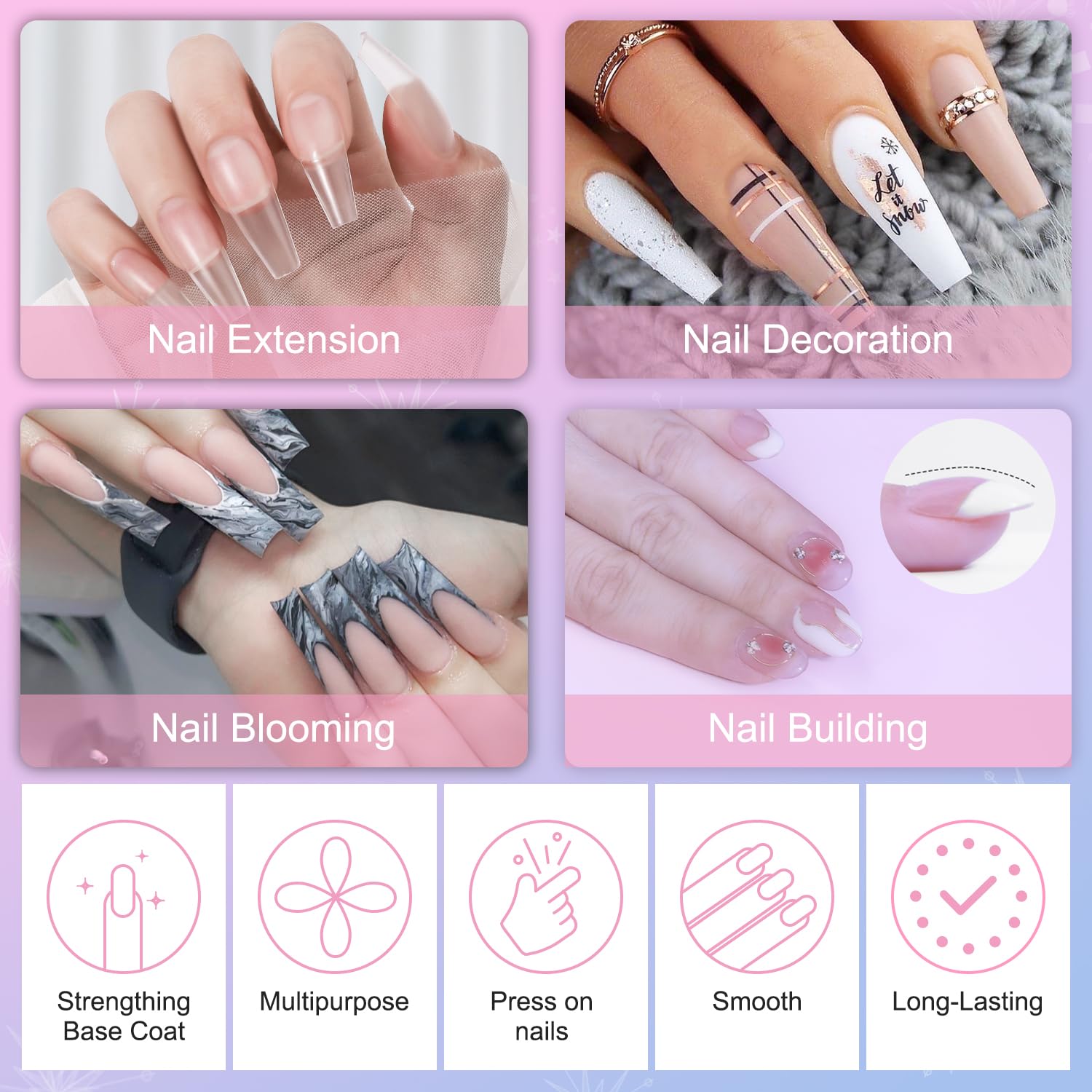 Lavender Violets three piece gel coat set comparing the high gloss shiny finish next to the velvety matte top coat effect.