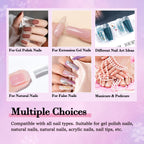 Lavender Violets gel nail polish set during ultraviolet lamp curing