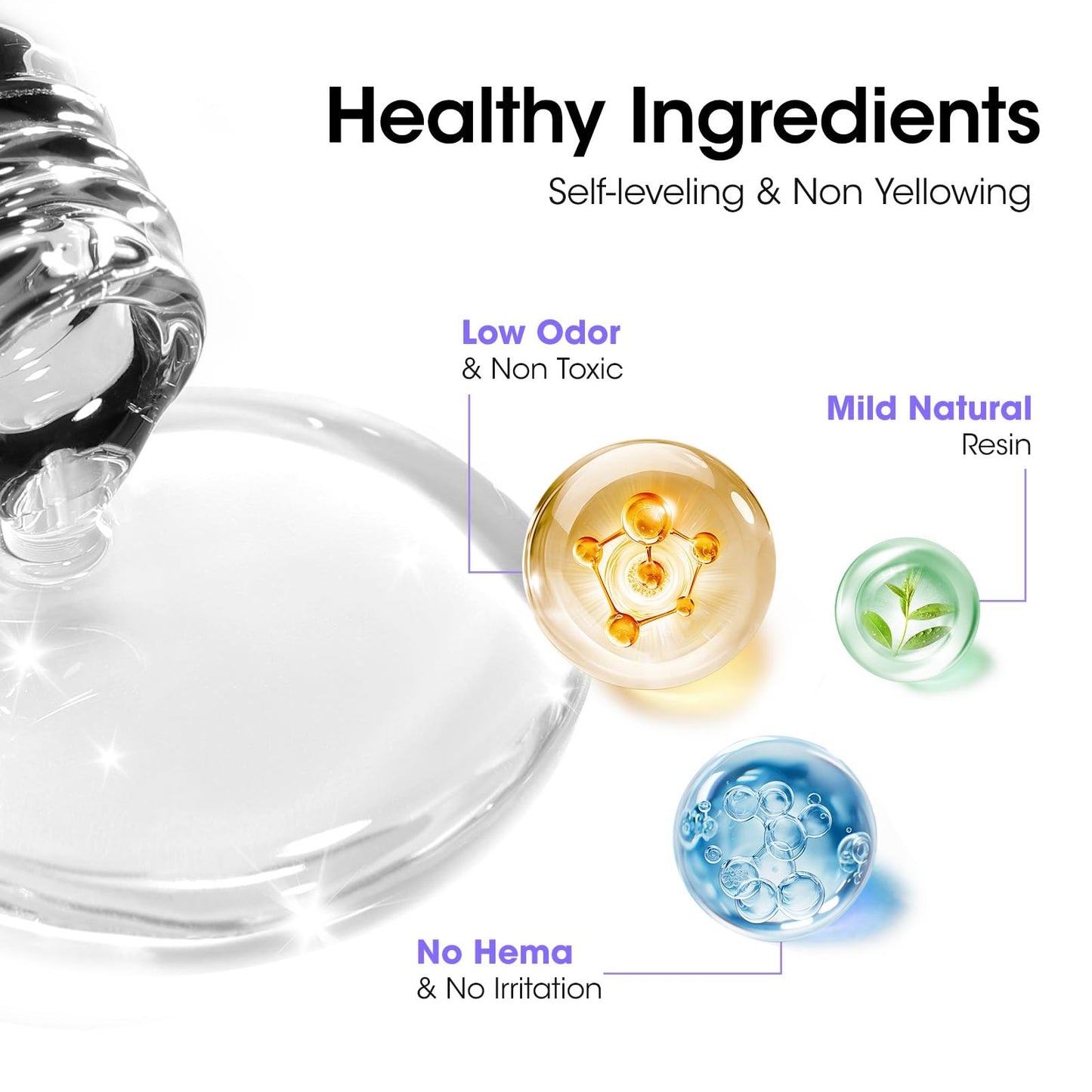 Authentic USA imported professional salon grade marble effect gel product packaging side view