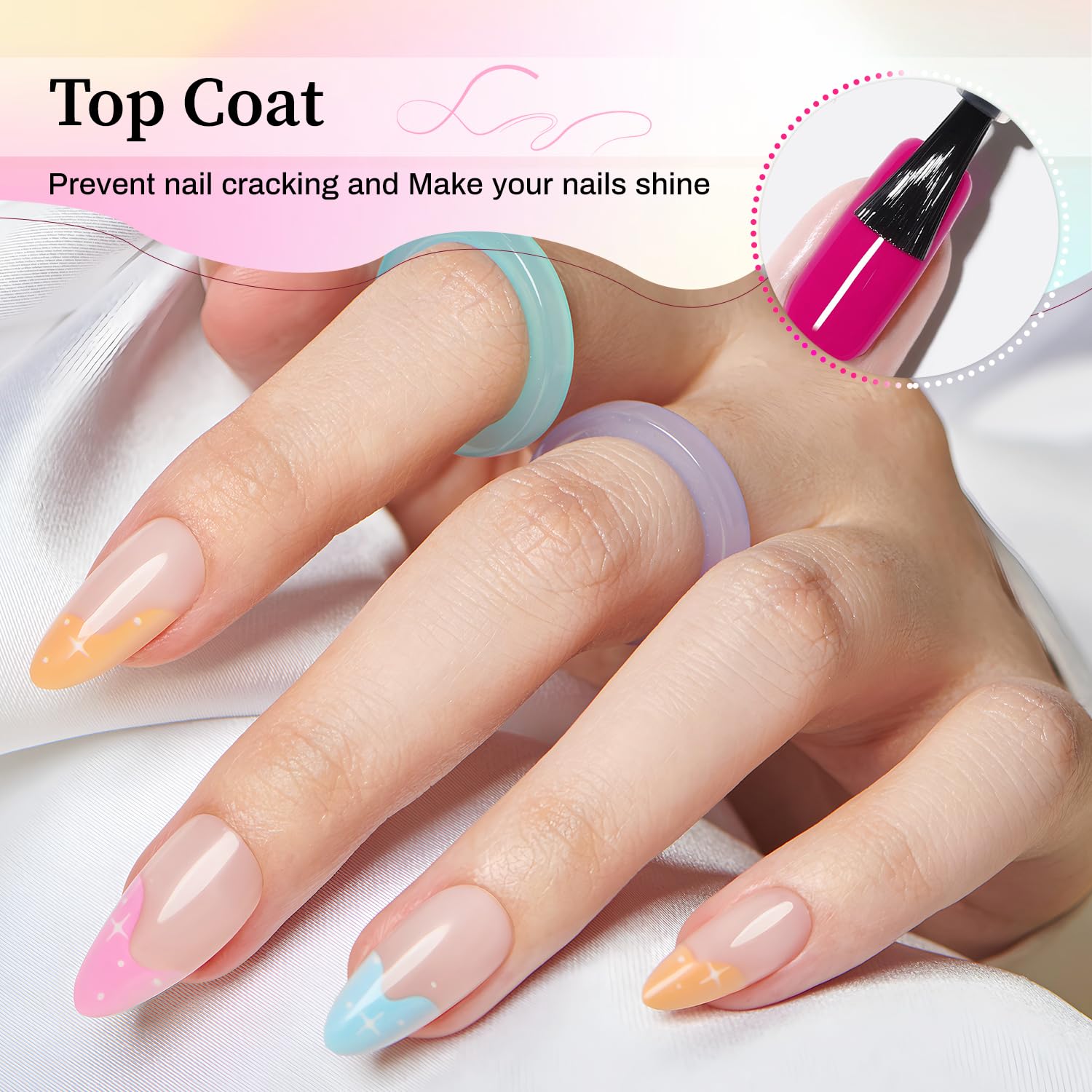 The protective base coat bottle from the JODSONE three piece collection highlighting the essential first layer for long lasting gel manicures.