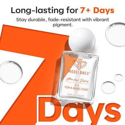 High gloss finish visualization showing a completed clear manicure reflecting light after drying.