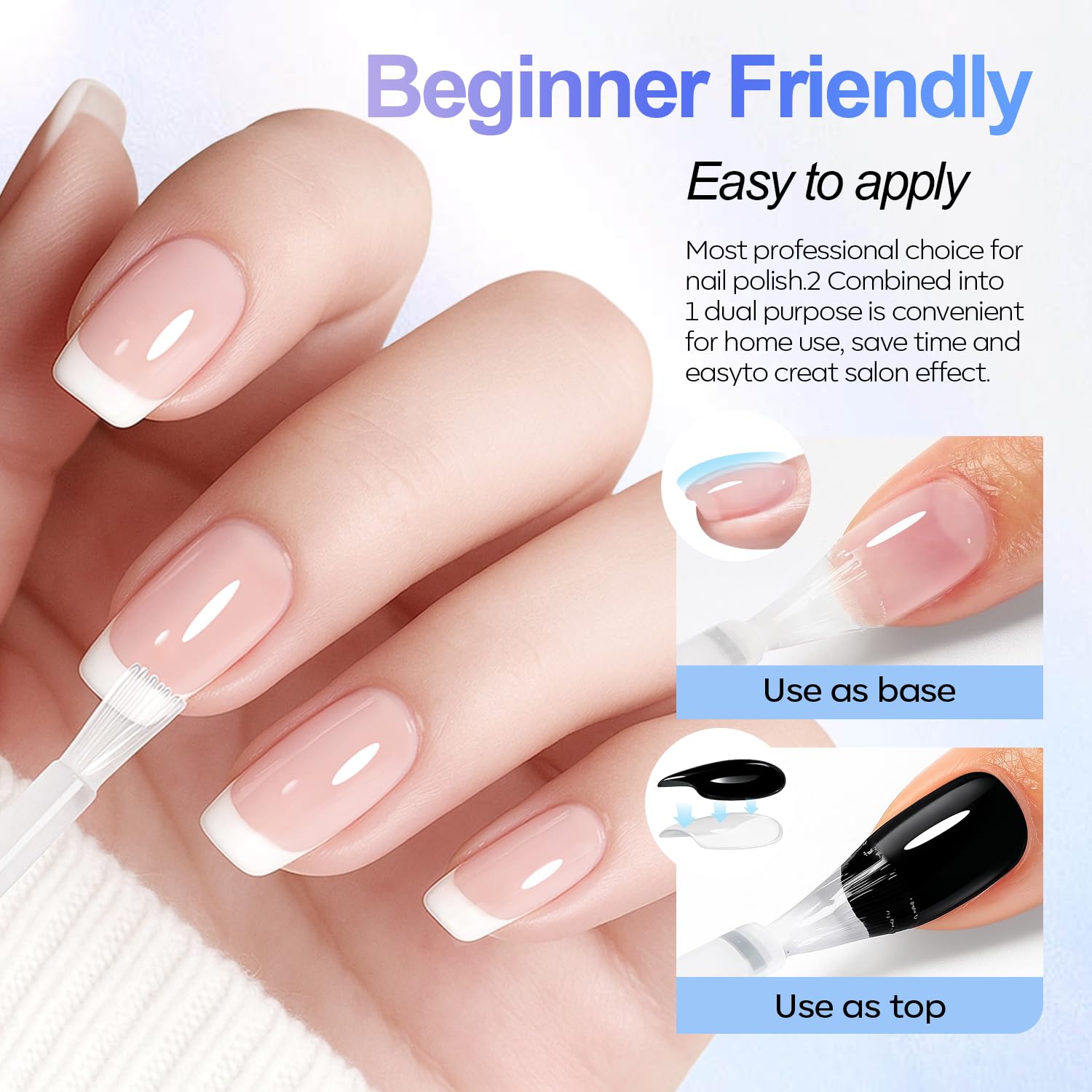 AZUREBEAUTY high-shine vegan nail polish strengthener bottles on a clean background.
