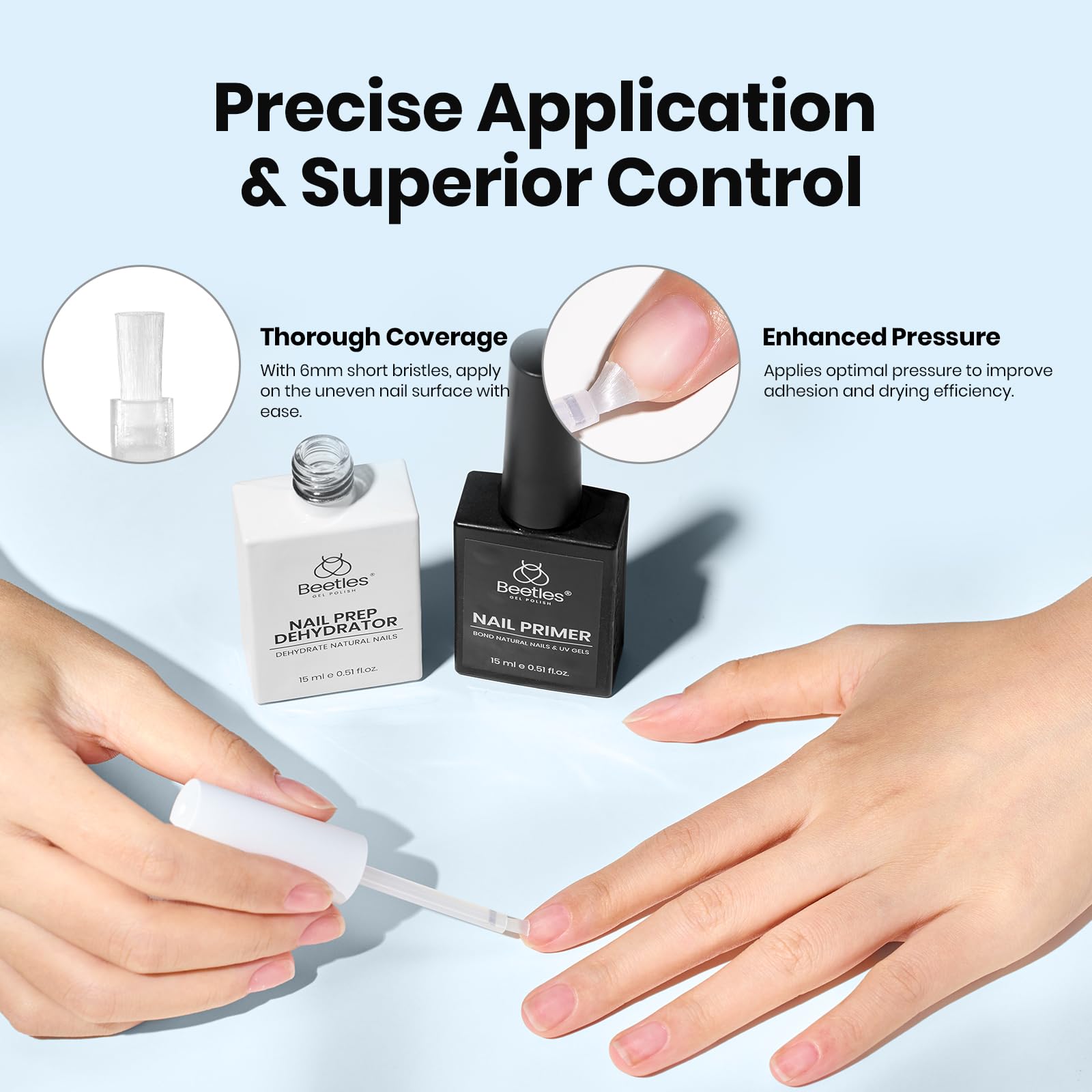 Beetles manicure kit packaging displaying four essential steps for chip resistant nails