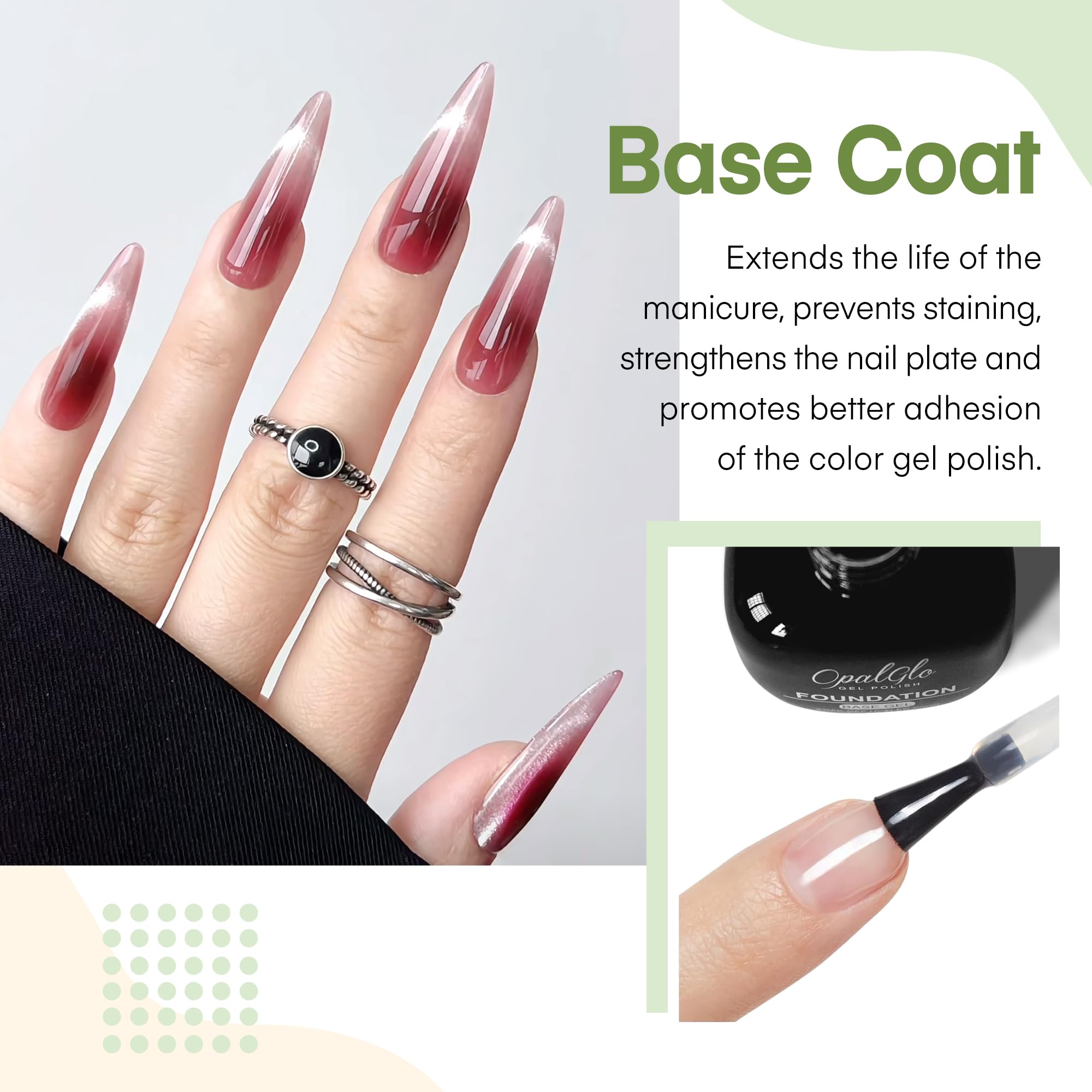 Demonstration of the high shine clear finish on nails after curing under a professional manicure lamp