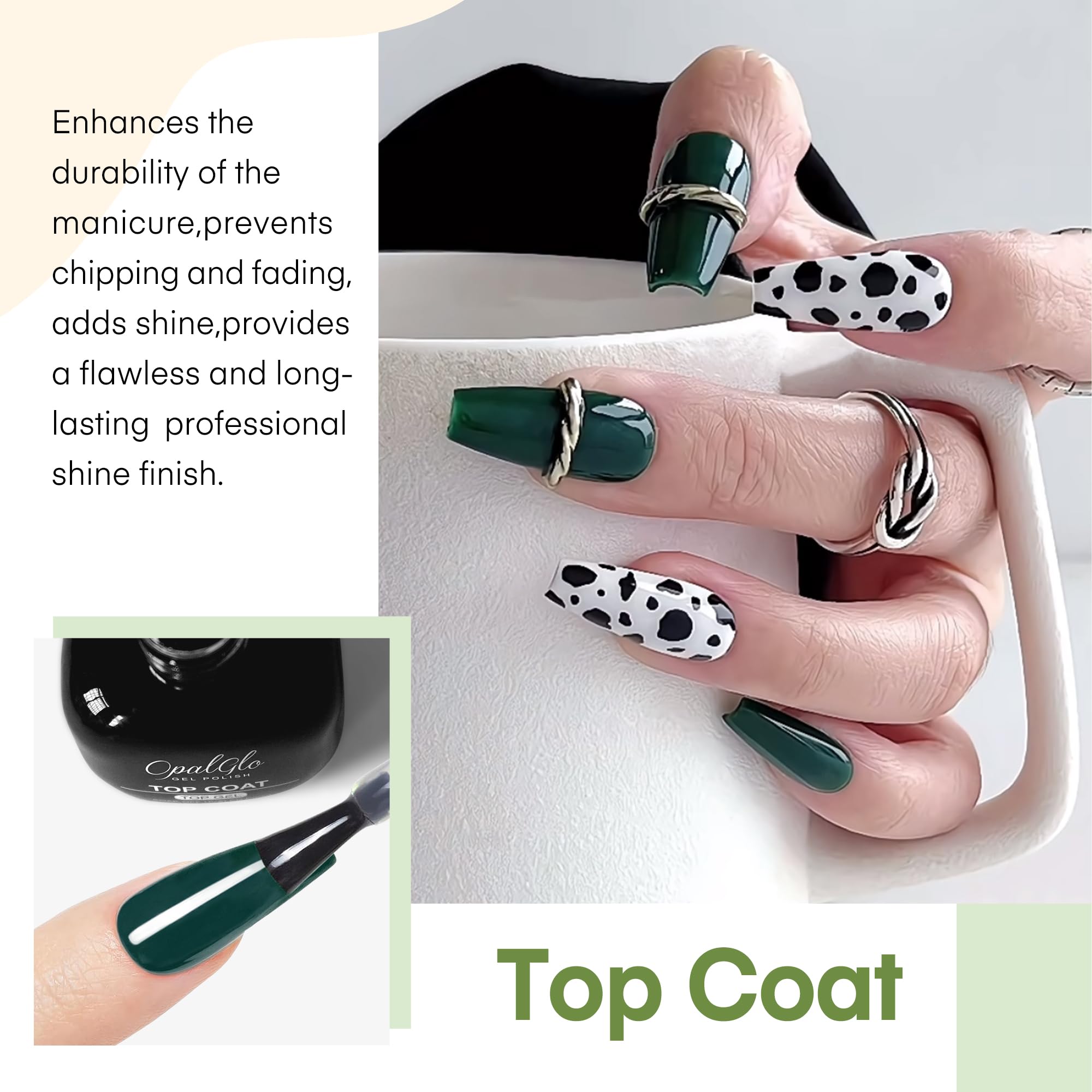OpalGlo protective gel base coat highlighting the fine shimmering particles embedded within the clear formula