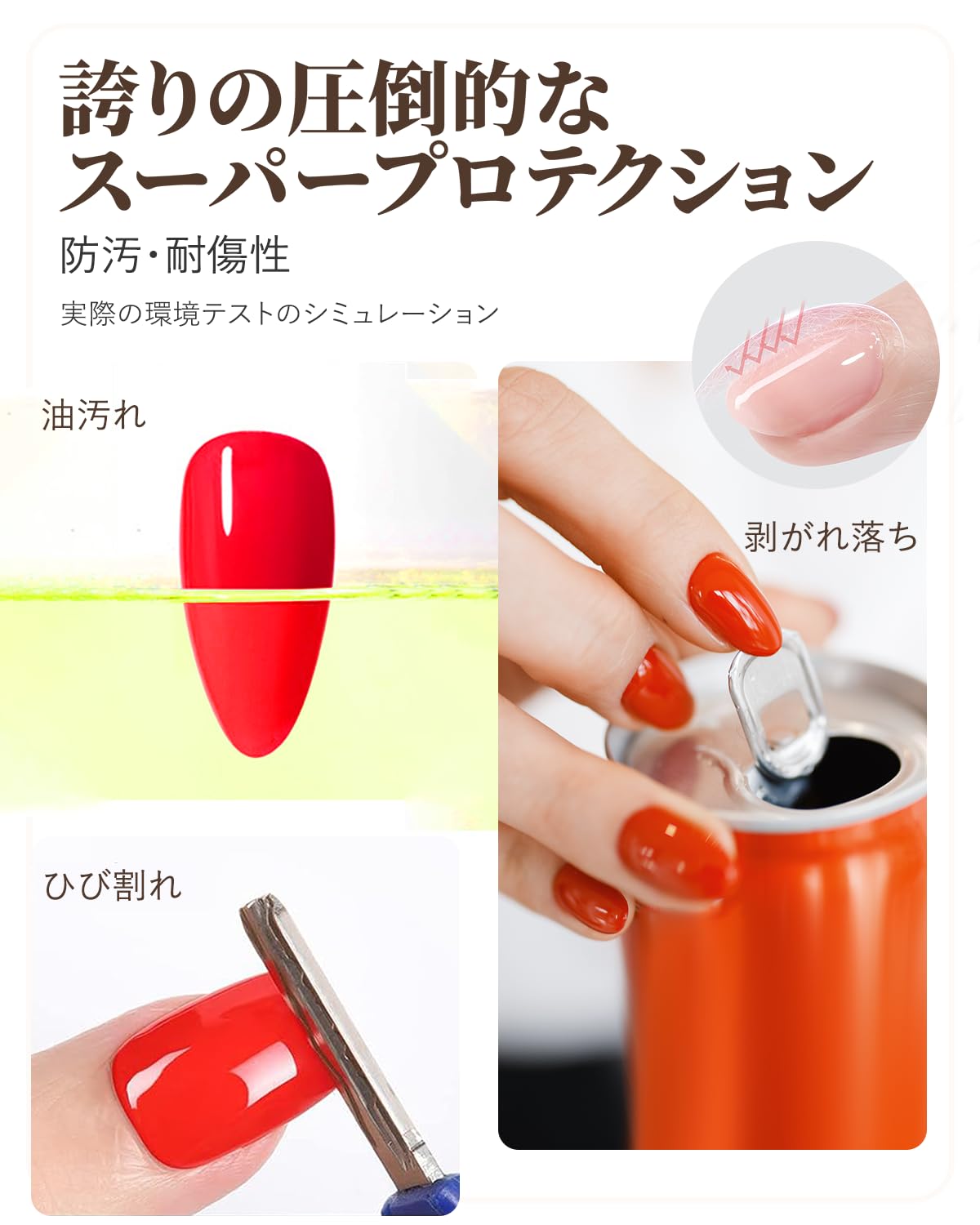 Top and base coat gel polish bottles for UV LED lamp