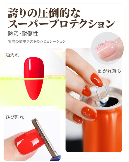 Top and base coat gel polish bottles for UV LED lamp
