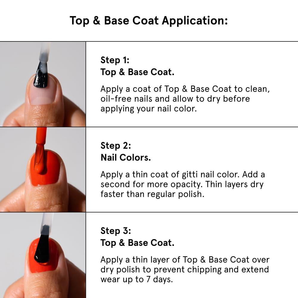 Cruelty-free high gloss protective nail polish treatment applicator brush and open cap