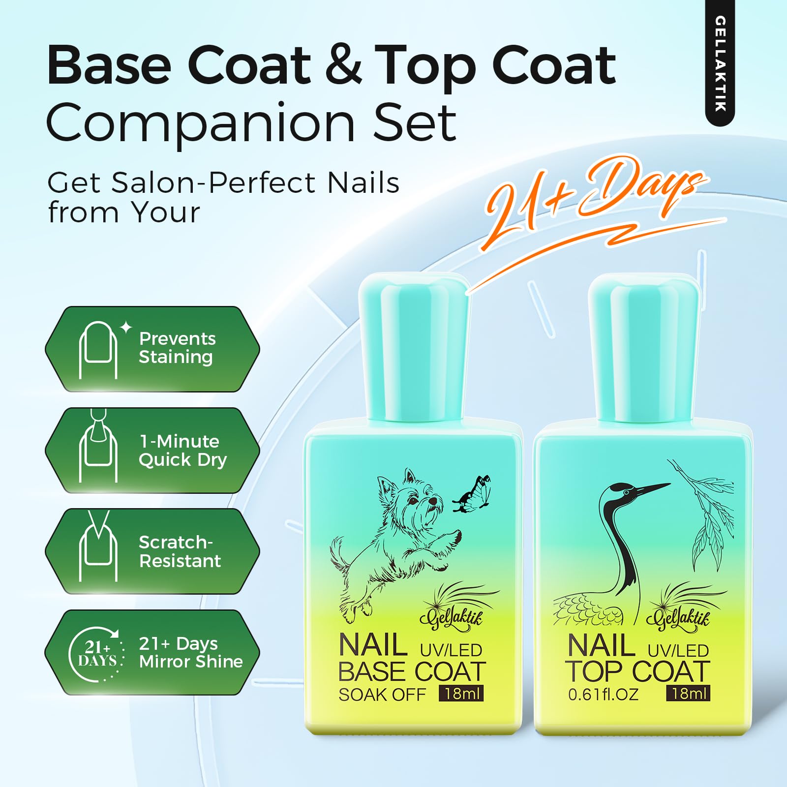 Kalatika nail foundation combination bottles showing the secure packaging and premium brush design for home manicures.