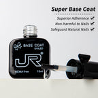 JR nail top and base coat set with ultraviolet lamp compatibility details