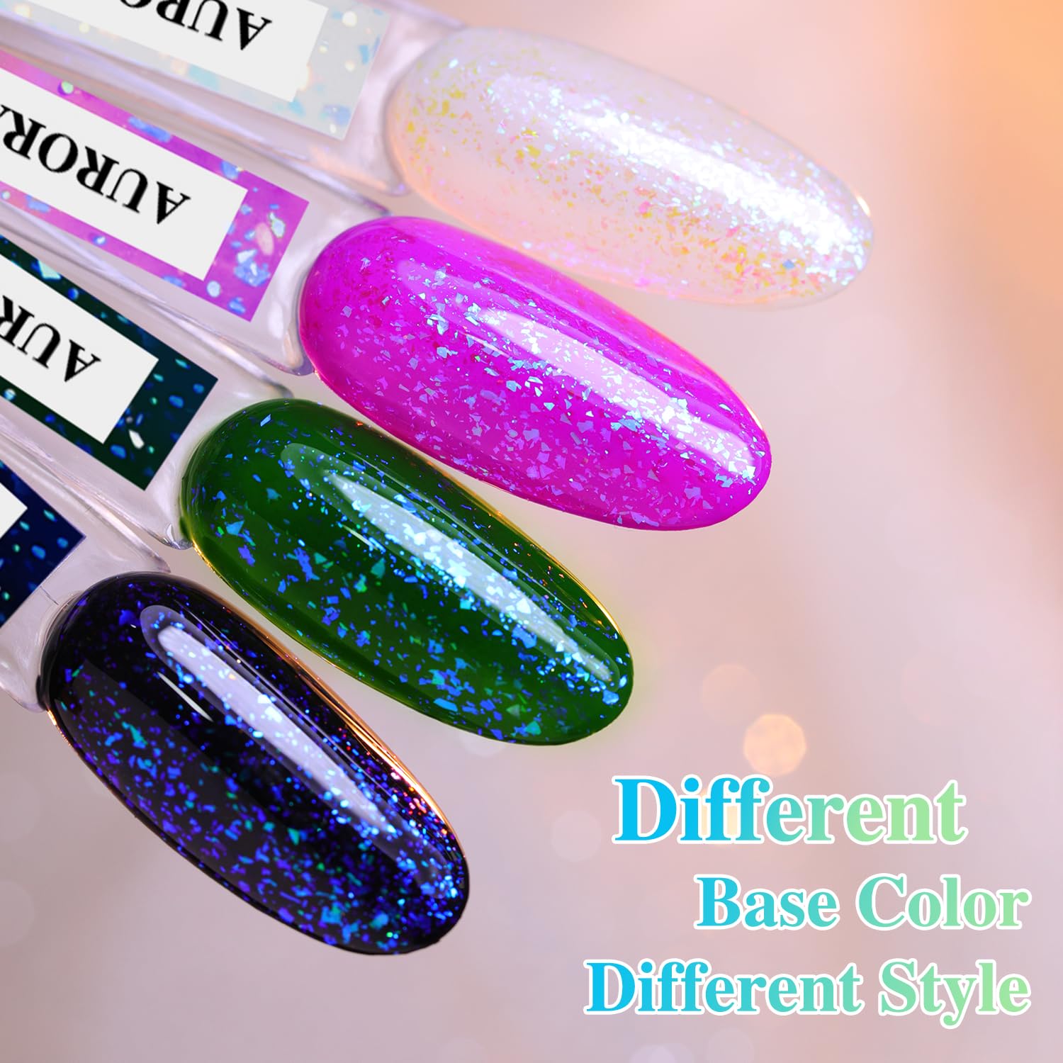 Double Rhythm iridescent nail polish bottle packaging