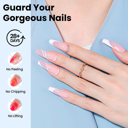 High gloss mirror shine finish on manicured nails using Beetles no wipe top coat