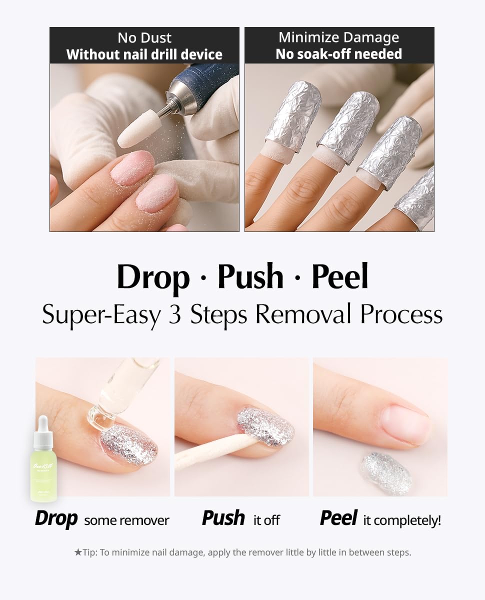 Complete Jello Jello peelable gel nail base kit including wooden cuticle sticks