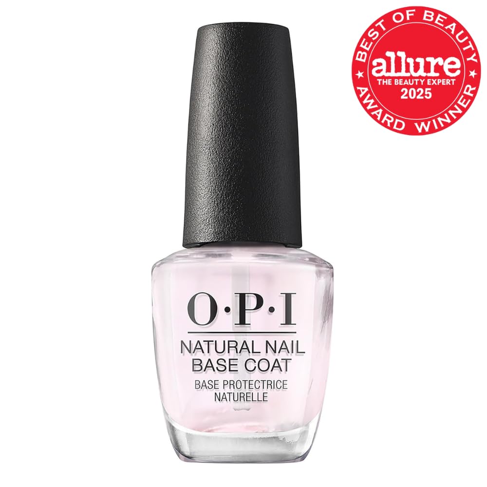 OPI clear polish base coat 15ml bottle showing application brush